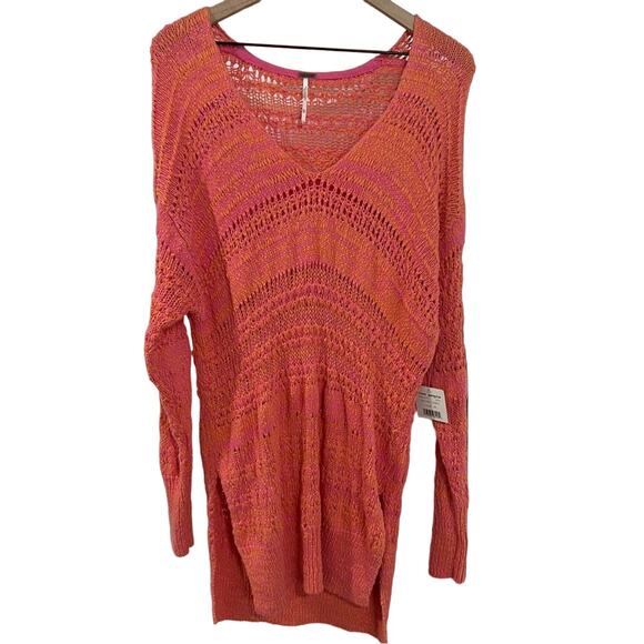 Free People Womens Hot Tropics V Neck Sweater Pullover Long Sleeve XS - Picture 4 of 9